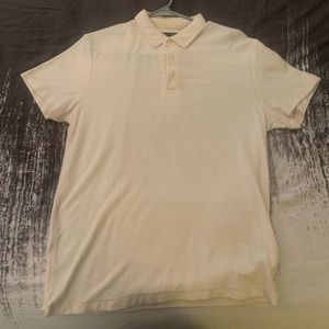 Super Soft 100% Cotton French Connection Off White Cream Men’s Polo